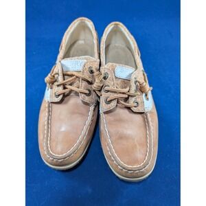 Sperry Leather Boat Shoes Cork Accents‎ Casual Comfort Women's Size 7M